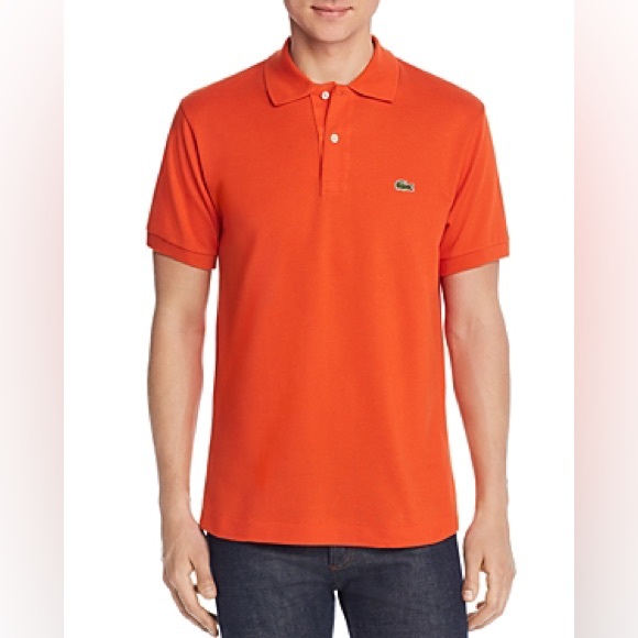 Lacoste Other - Lacoste Classic Fit Cotton Polo Shirt Orange Size Medium NEW WITH TAGS